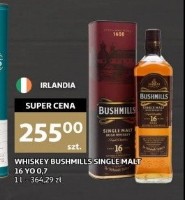Whiskey + karton BUSHMILLS SINGLE MALT 16 YO promocja