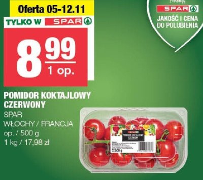 Pomidor koktajlowy czerwony SPAR promocja w SPAR