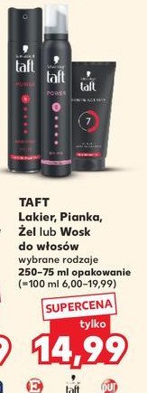 Pianka do włosów Taft promocja