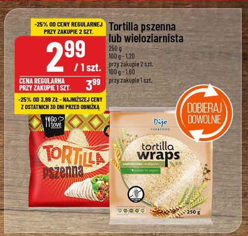 Tortilla pszenna Gotove promocja