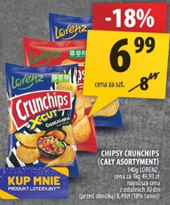 Chipsy Crunchips (cały asortyment) 140g lorenz promocja w Arhelan