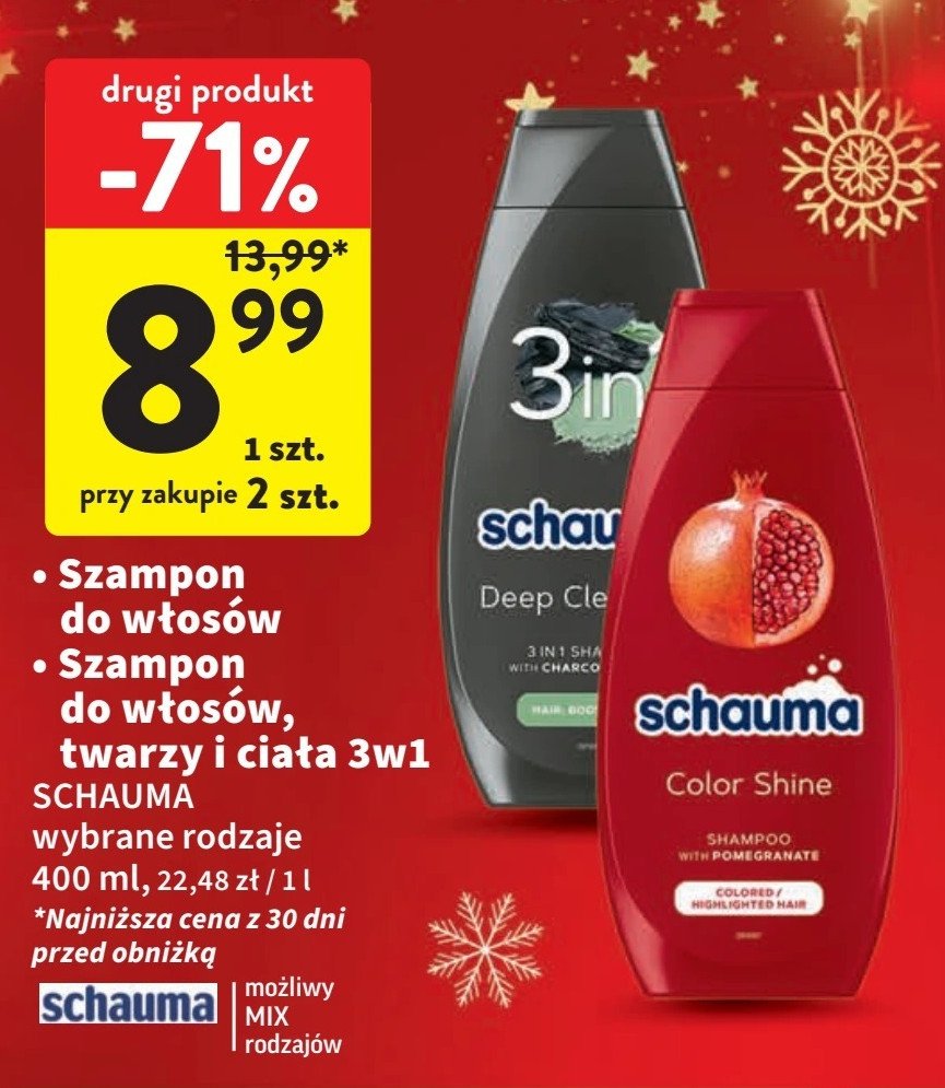 Szampon do włosów Schauma color shine promocja w Intermarche