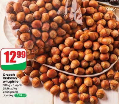 Orzech laskowy w łupinie promocja w Dino