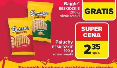 Paluszki Beskidzkie 100 g różne smaki promocja w Carrefour