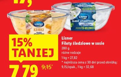 Filety śledziowe w sosie promocja w Lidl