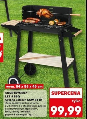 Grill na kółkach ggw 84 b1 84 x 86 x 45 cm K-classic let's bbq promocja