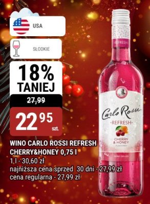 Wino Carlo Rossi Refresh truskawkowy 0,75 l promocja w bi1