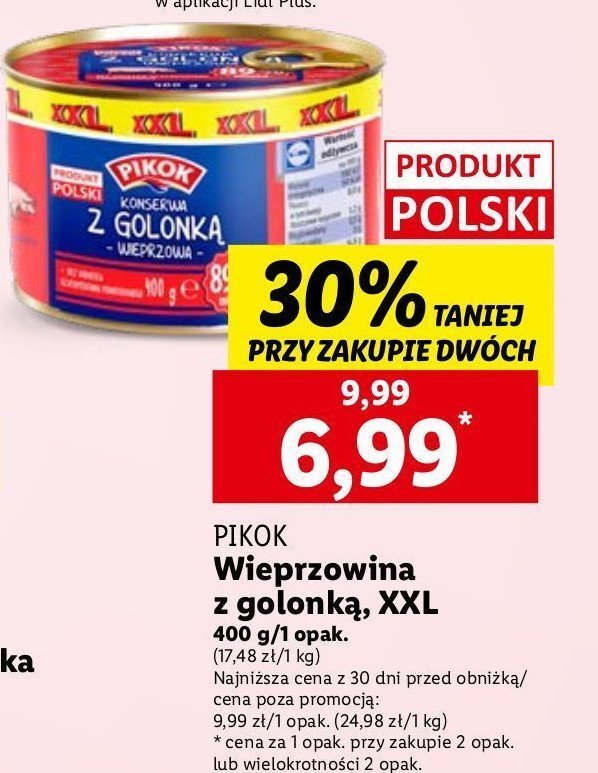 Wieprzowina w sosie w艂asnym Pikok promocja