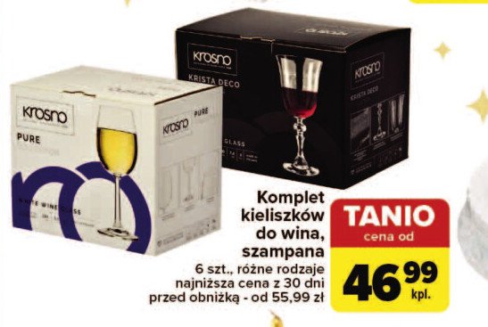 Krista kieliszek do szampana 150 ml Krosno s.a. promocja w Carrefour