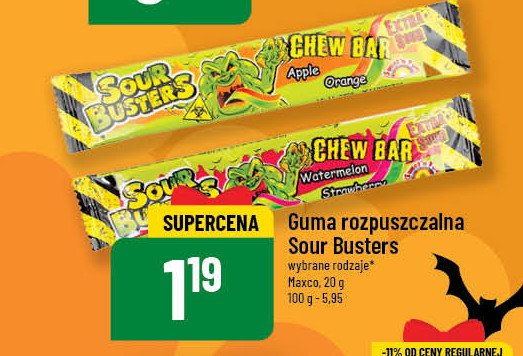 Guma rozpuszczalna sour busters Maxco promocja