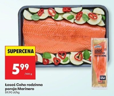Łosoś Coho rodzinna porcja  promocja w Biedronka