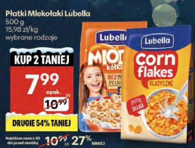 Płatki Mlekołaki Lubella - wybrane rodzaje promocja w Delikatesy Centrum