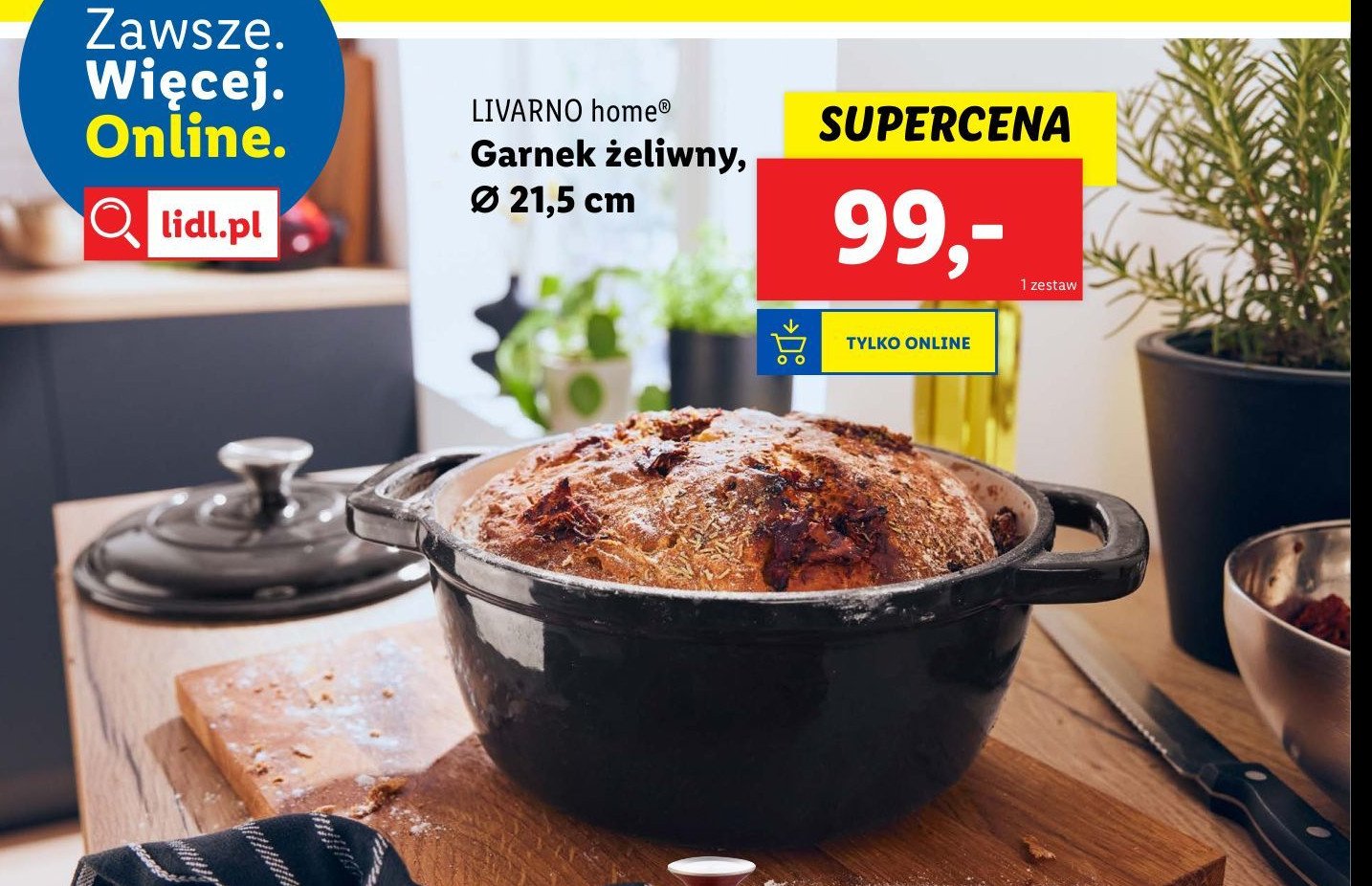 Garnek żeliwny 21.5 cm LIVARNO HOME promocja