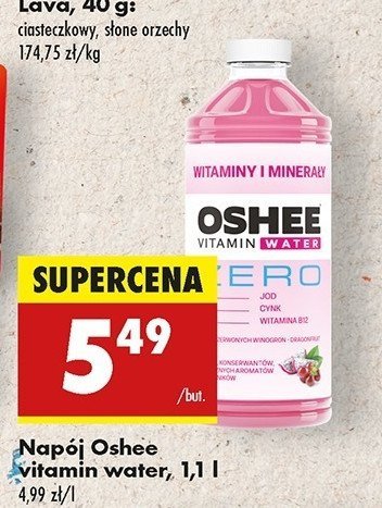 Nap贸j witaminy i minera艂y Oshee vitamin water zero promocja
