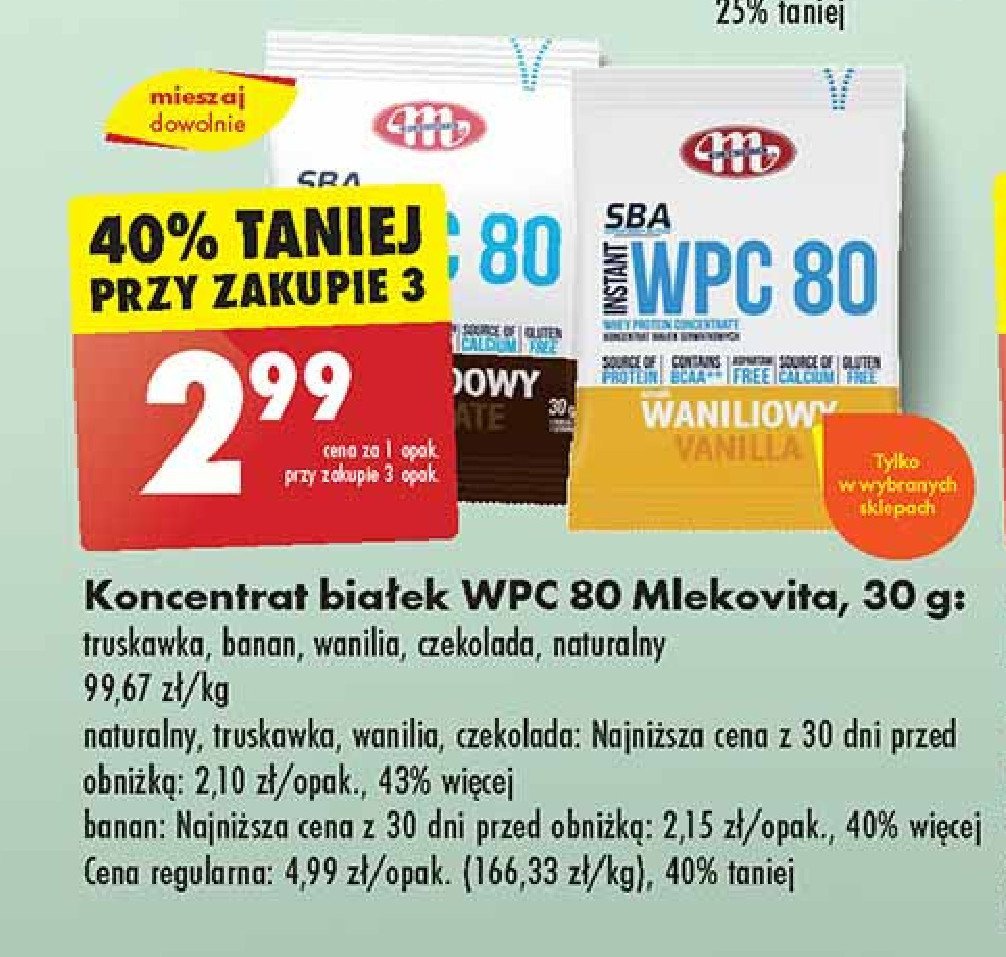 Odżywka truskawka Mlekovita sba promocja