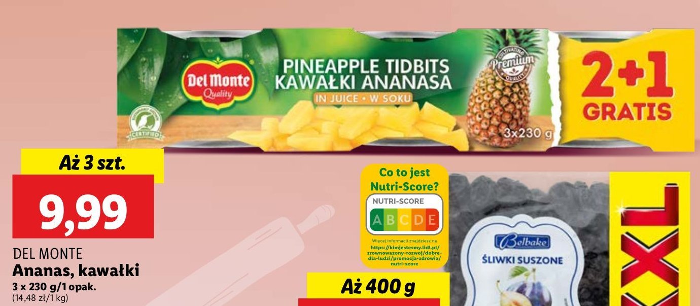 Ananas kawałki Del monte promocja