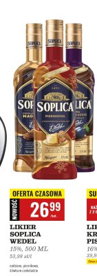 Likier Soplica Wedel 15% promocja w Biedronka