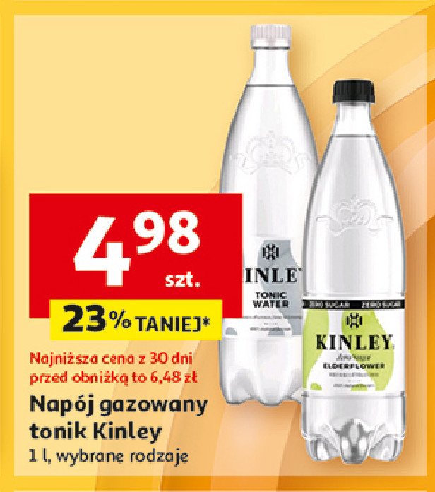 Napój elderflower zero Kinley promocja