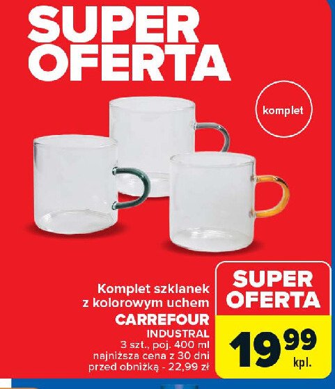 Szklanki 400 ml Carrefour promocja w Carrefour Market