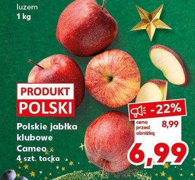 Jabłka polskie Cameo 4 szt. tacka promocja w Kaufland