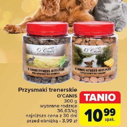 Przysmak dla psa zając z zieloną herbatą O'canis promocja w Carrefour