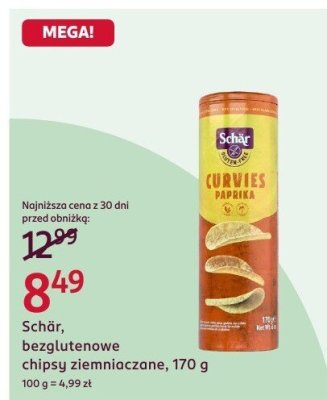 Chipsy bezglutenowe ziemniaczane Schär, 170 g promocja w Rossmann