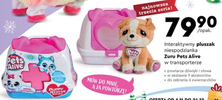 Pluszak zuru pets alive w transporterze promocja