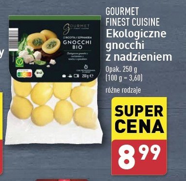 Gnocchi bio Gourmet finest cuisine promocja w Aldi