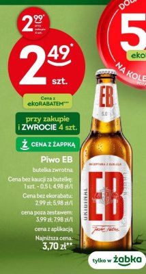 Piwo EB butelka zwrotna promocja w Żabka