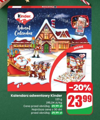Kalendarz adwentowy Kinder promocja w Dino