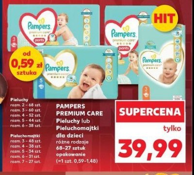 Pieluchy 7 Pampers premium care pants promocja