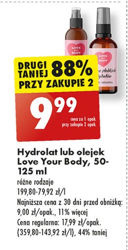 Hydrolat róża Love your body promocja