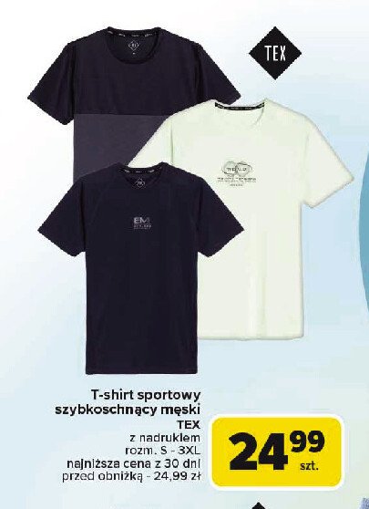 T-shirt sportowy męski s-3xl Tex promocja