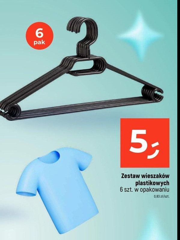 Wieszaki plastikowe promocja w Dealz