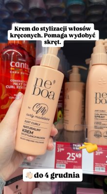Krem do stylizacji włosów kręconych Neboa by Curly Madeleine Just Curly promocja w Rossmann