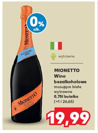 Wino MIONETTO 0.0% promocja