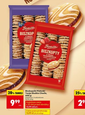 Biszkoptki Platonki Twoje Słodkie Chwile jagodowe promocja w Biedronka