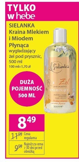 Żel pod prysznic wygładzający kraina mlekiem i miodem płynąca Sielanka (kosmetyki) Solverx promocja