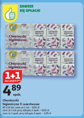 Chusteczki higieniczne 3-warstwowe Podniesiony kciuk promocja