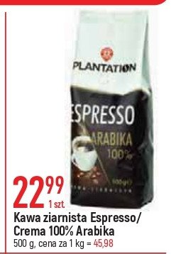 Kawa crema Wiodąca marka plantation promocje