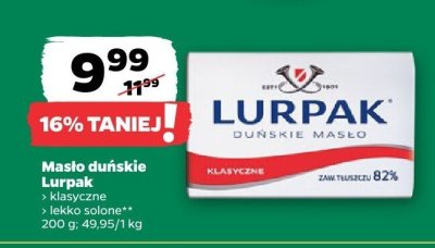 Masło duńskie lekko solone promocja w Netto