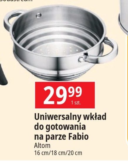 Wkład do gotowania na parze fabio 16 cm Altom promocja