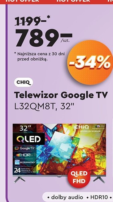 Telewizor 32" l32qm8t Chiq promocja