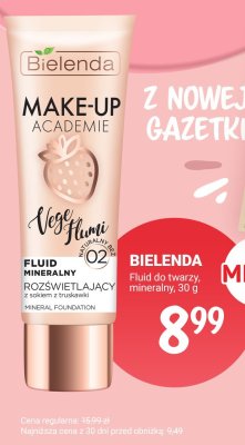 Fluid do twarzy Bielenda Make-Up Academie Vege Humi mineralny rozświetlający promocja w Rossmann