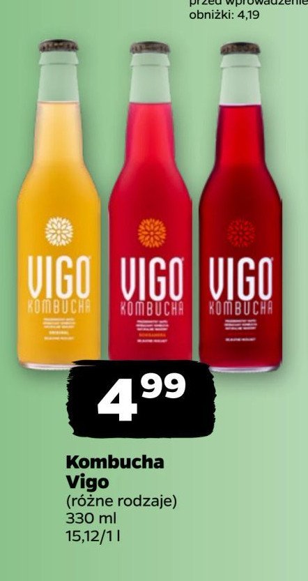 Napój original Vigo kombucha promocja