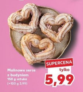 Serce malinowe z budyniem promocja