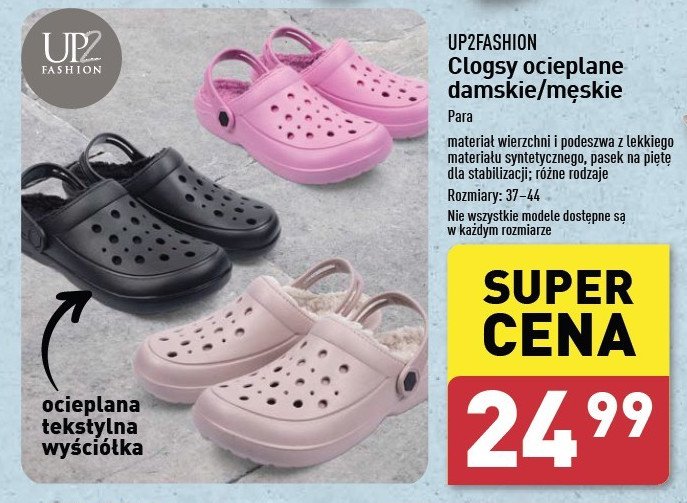 Clogsy ocieplane damskie 37-44 Up2fashion promocja