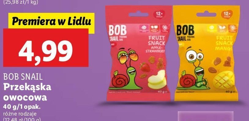 Przekąska mango Bob snail promocja