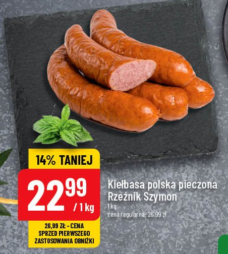 Kie艂basa krucha pieczona Rze藕nik szymon poleca promocja