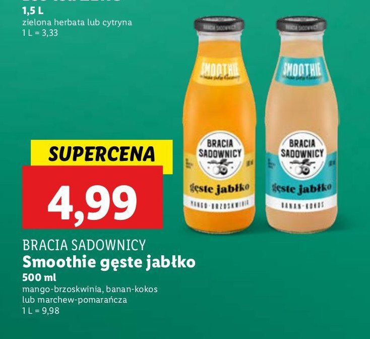 Napój smoothie mango-brzoskwinia Bracia sadownicy promocja